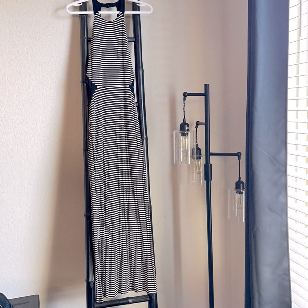 Black and white maxi dress